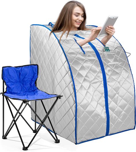 Portable home sauna. Single Person Sauna, Portable Steam Sauna Full Body for Home Spa, Sauna Tent with Steamer 2.6L 1000W Steam Generator, 90 Minute Timer, Chair, Remote Control Included(Brown) 4.5 out of 5 stars 724 2 offers from $165.77 