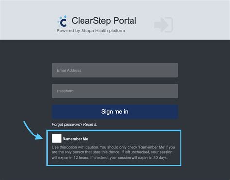 Portal Log In – MyClearStep