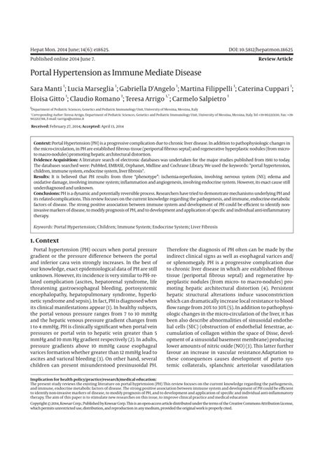 Portal hypertension as immune mediate disease - PubMed