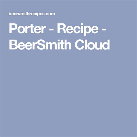 Porter_Extra_Defú_10L_atual - Recipe - BeerSmith Cloud