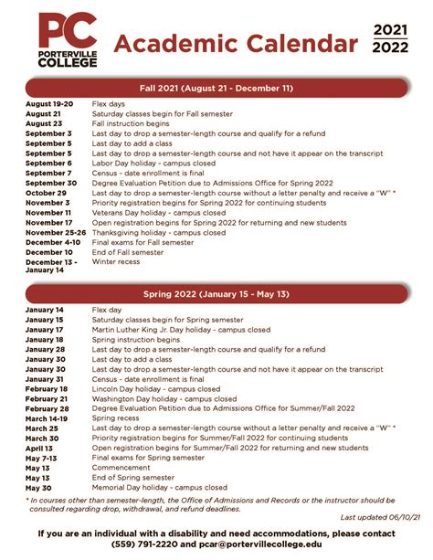 Porterville court calendar. Important Dates (Summer 2023) Important Dates (Fall 2023/Spring 2024) Complete 2023-2024 Academic Calendar. Complete 2022-2023 Academic Calendar. Printable Academic Calendars. Final Exam Schedules. Important dates for Porterville College. 