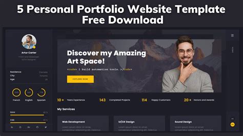 Portfolio Html CSS JavaScript Website Template, Free Download Source Code