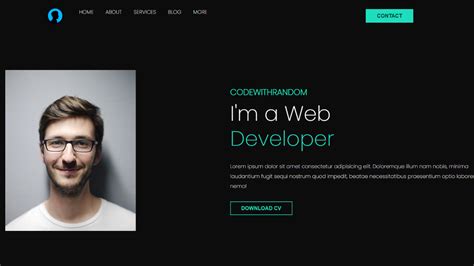 Portfolio Website in HTML CSS & JavaScript Free Source Code