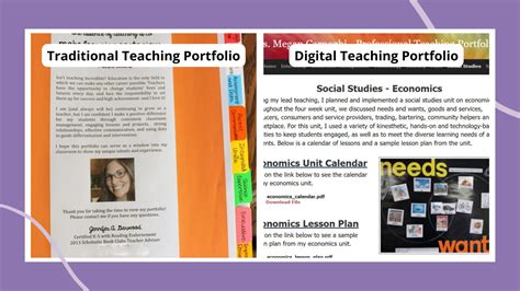Portfolio examples for teachers