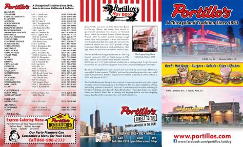 Find the nutritional information on various Portillo's menu items ... Portillos - Hot Dogs - Beef - Burgers - Salads ... The nutritional and allergen information ...