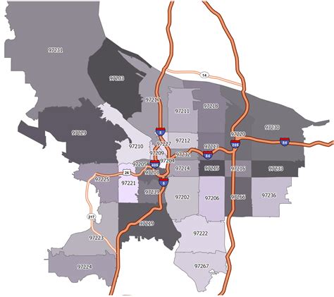 Portland Zip Code Map GIS Geography