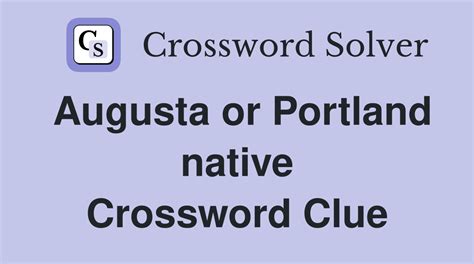 Portland native, e.g. NYT Crossword