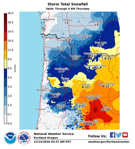 Portland or snow forecast. PORTLAND, Ore. (KATU) — Cold air is forecast to move into the region mid-week and linger into the weekend forecasters say. “For the Portland area, the snow level should hover around 1,500 feet. 