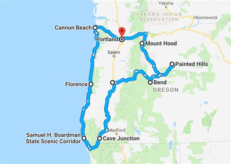 Portland to Medford drive - plan a road trip