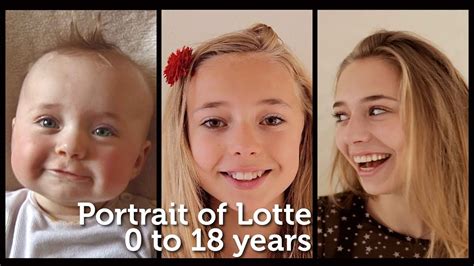 Portrait of Lotte, 0 to 18 years - YouTube