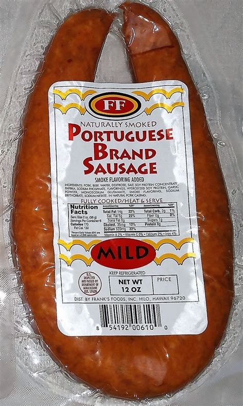 Portuguese sausage hawaii. Hawaiian Brand Hot Portuguese Sausage 5 Oz (8 Pack) Sausage 5 Ounce (Pack of 8) 4.3 out of 5 stars 34. NOH Portuguese Sausage, 1.125-Ounce Packet, (Pack of 12) 