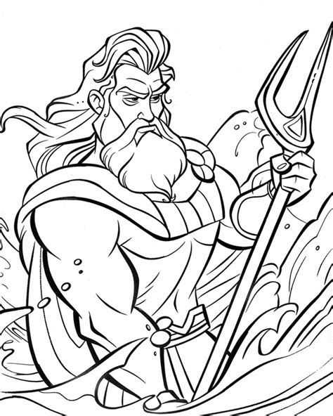 Poseidon Coloring Pages