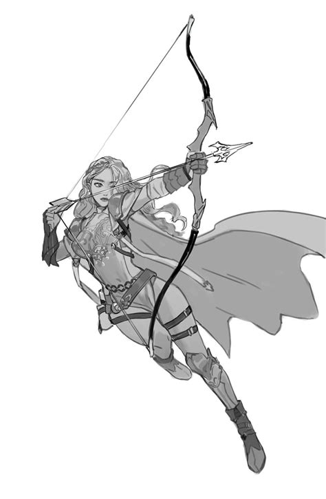 Poses Bow And Arrow Drawing Reference picnugget