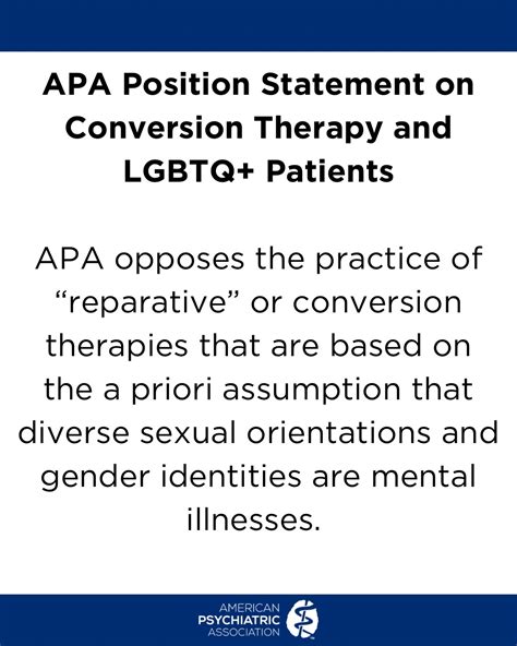 Position Statement on Conversion Therapy and LGBTQ+ Patients