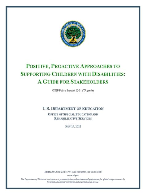 Positive, Proactive Approaches to Supporting Children with …