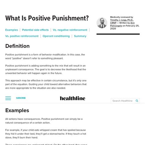 Positive Punishment: What It Is, Benefits, and Examples - Healthline