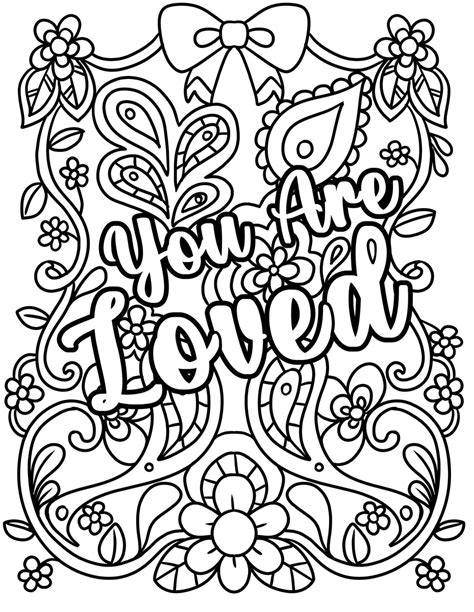 Positive Sayings Adult Coloring Pages