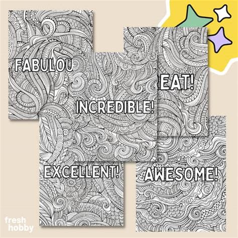Positive Words Adult Coloring Book