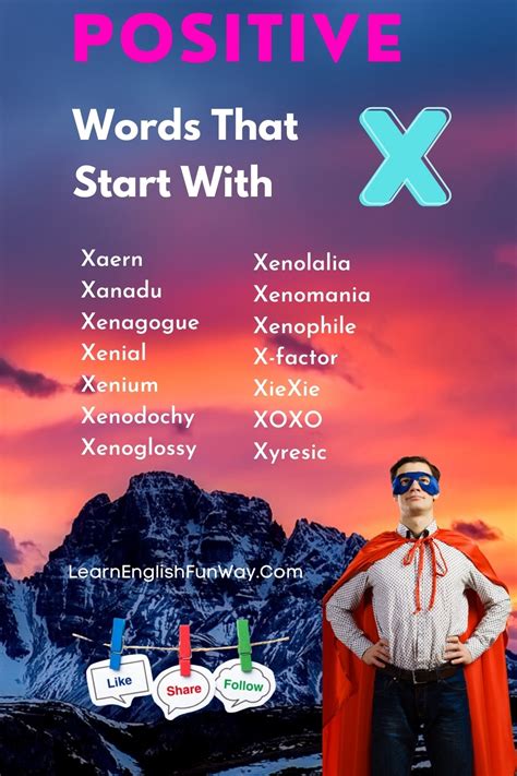 Positive Words With X In The