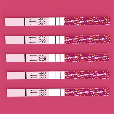 Pregmate pregnancy tests detect human pregnancy hormone in urine. This hormone is produced by the cells of the embryo that will later form the placenta. Directions: Dip the strip into the urine for 5 seconds; Lay the strip flat; ... When positive the hard test line is no longer there and you can see color, no matter how faint. This test is the only …. 