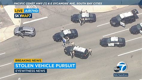 Possible stolen van driver in custody after leading CHP officers on slow-speed chase in South Bay