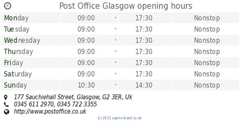 Post Office - Glasgow, Greenhills - Opening Times