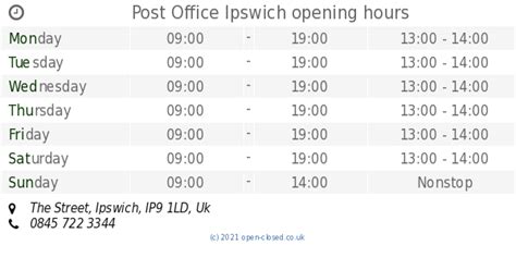 Post Office Limited Ipswich ⏰ opening times 109 Cliff Lane