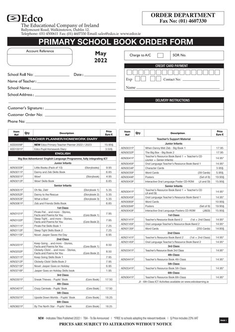 Post Primary Order Form:Layout 1 - edco.ie