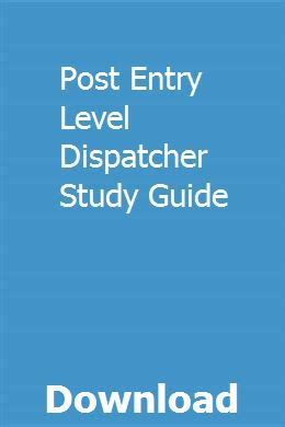 Post entry level dispatcher study guide. - Manuale di conversione dei dati di dispositivi analogici inc.