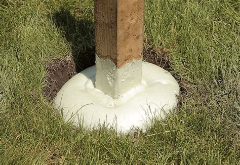 Postsaver Pro-Set is a rigid post setting foam that's 97% lighter than fence post concrete & 100% laterally as strong; One pack of Pro-Set will fix or set two 4 x 4" (100 x 100mm) posts at a depth of 2ft (300mm) (when using a 6" post hole digger) No more heavy lifting, a single 1.35kg pack of Pro-Set is equivalent to 2 bags (40kg) of concrete. 