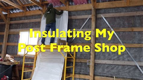 Post frame insulation. I am using kraft based vapor barrier on my R19 batts. Installing those into book cased 2X6s I kreg screwed into the wall girts between my posts. Here is some ... 