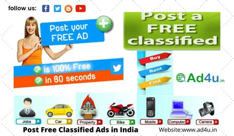 Post free ads. May 6, 2016 · Just download our free classified ad posting sites list without registration and copy it to an excel sheet. Go to your browser and paste one by one our classified sites list no need to search or download very often and click on the post free ad or post ad same time its like submit a listing. Now fill the form using your company’s ad mater ... 