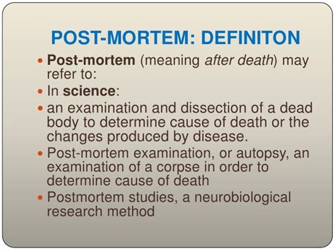 Post mortem meaning.  The body temperature decreases until it equilibrates with the surroundi...