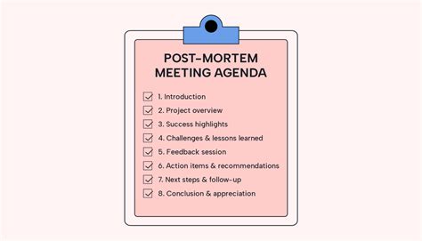 Post mortem meeting example.  Consult ready-to-use examples [3] and fo...