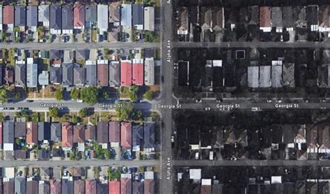 Post-apocalyptic gloom descends on most of Burnaby in Google satellite  images
