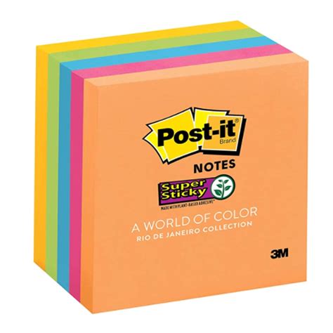 Post-it Super Sticky Notes, 3x3 in, 5 Pads, 2x the …