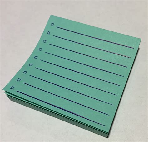 PostIt Note Checklist Stencil by EddiePrints Download free STL model