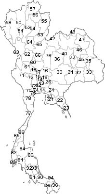 Postal Codes Bangkok, Thailand