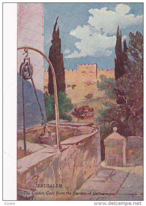 Postcard - The Golden Gate from the Garden of Gethsemane - Jerusalem …