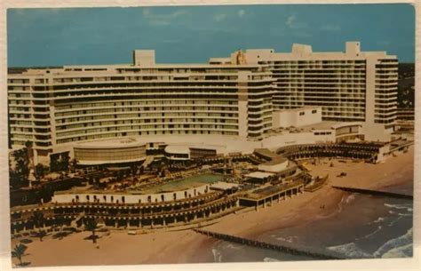 Postcard FL Yacht Boat Anchored Waterfront Hotels Scenic View …