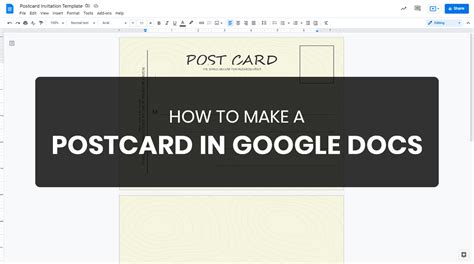 Postcard Template Google Docs