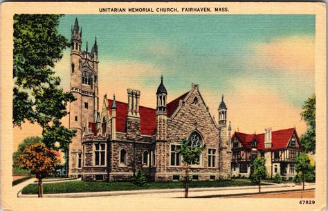 Postcard Unitarian Memorial Church Fairhaven MA 1907 eBay