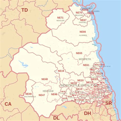 Postcodes in Whitburn, Tyne and Wear, England