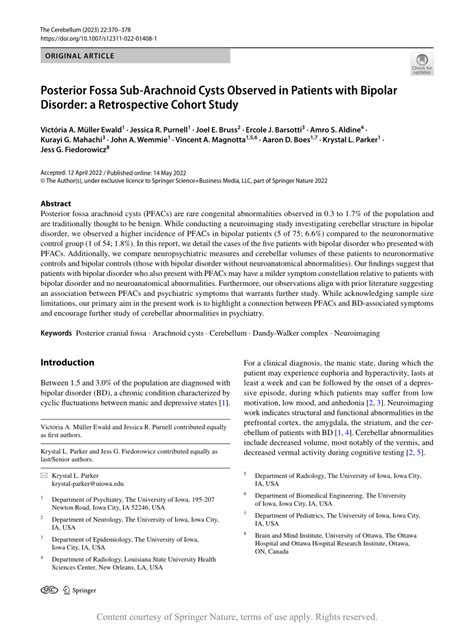 Posterior Fossa Sub-Arachnoid Cysts Observed in Patients