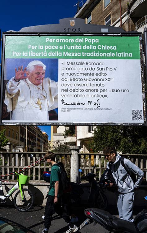 Posters near Vatican urge pope to stop Latin Mass crackdown