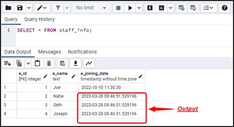 Postgres Table Create Time