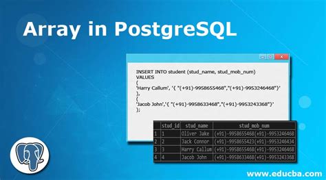 Postgres array any.  Feb 12, 2026 · chandeeland /PHP-postgresql-array-pa...
