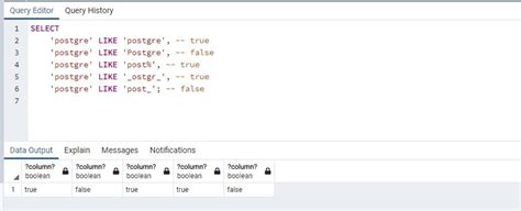 Postgresql regex example.  However, the LIKE operator offers very basic functionality and can b...