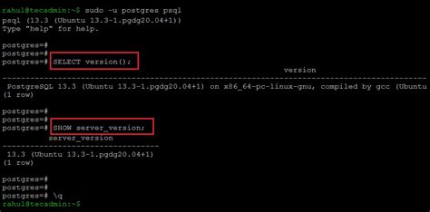 Postgresql version. Rab. II 28, 1432 AH ... 3 Answers 3 ... The various PostgreSQL command line tools will talk to the server listening on the default port (5432) by default. You can ... 