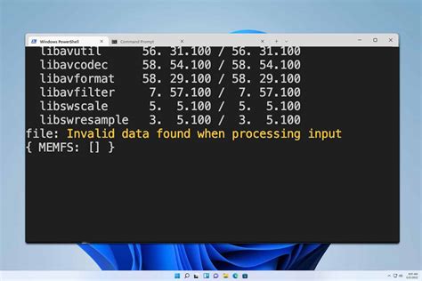 Postprocessing error opening input files invalid data found when processing ...